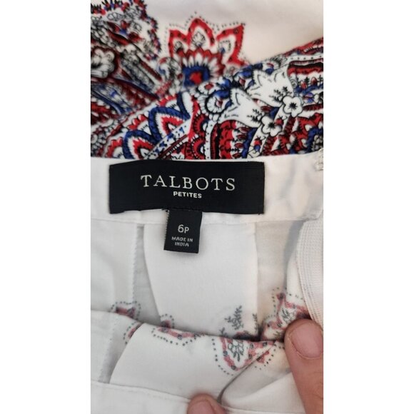 Talbots Women's Floral pleated Knee Length Skirt Size 6P - Picture 5 of 6